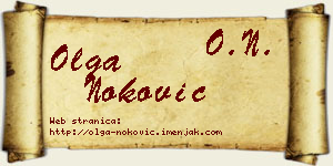 Olga Noković vizit kartica